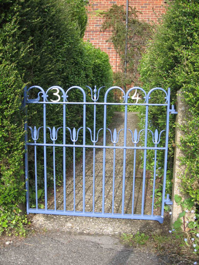 Garden gate inspired by ancient Greek motif